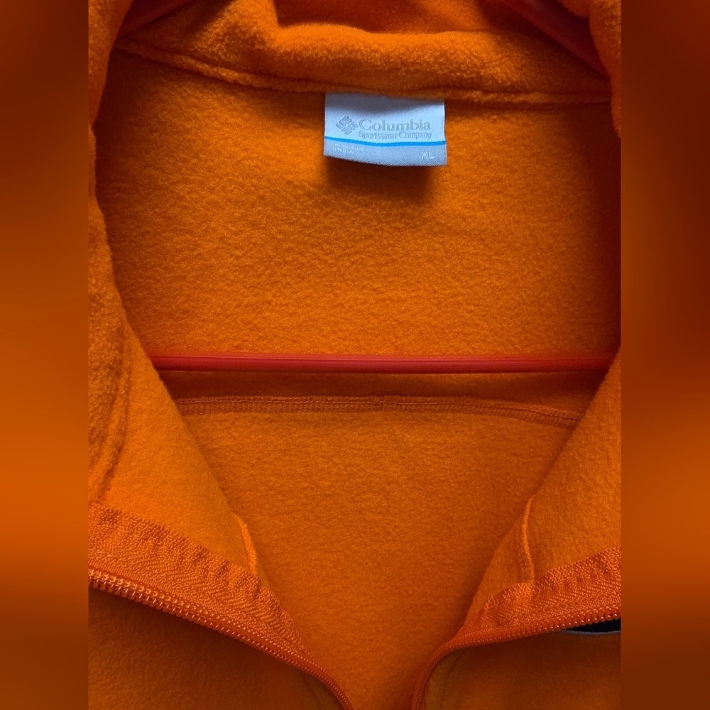Columbia Bright Orange Fleece Jacket - Picture 2 of 7